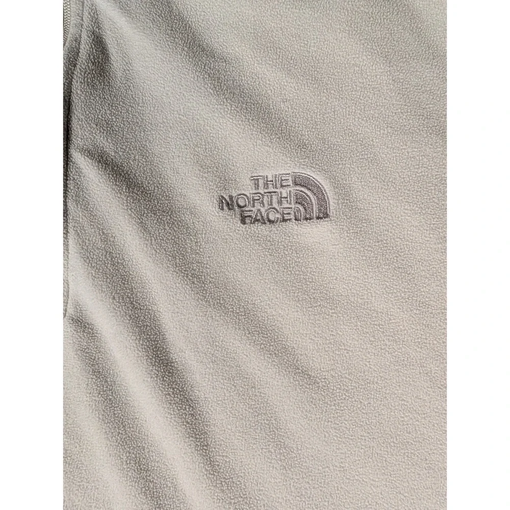 The North Face Mens Quarter Zip Fleece Pullover Grey Colorblock TKA 100 XL